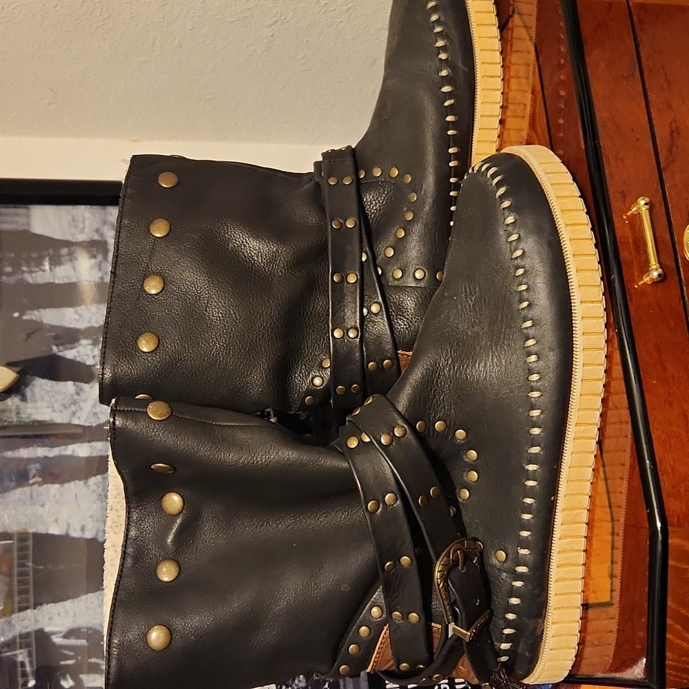 DINGO womens Malibu black western boots casual weekend boho 10